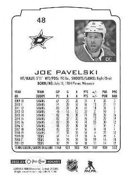 2022-23 O-Pee-Chee #48 Joe Pavelski Back