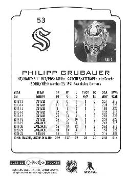 2022-23 O-Pee-Chee #53 Philipp Grubauer Back