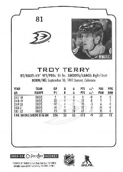 2022-23 O-Pee-Chee #81 Troy Terry Back