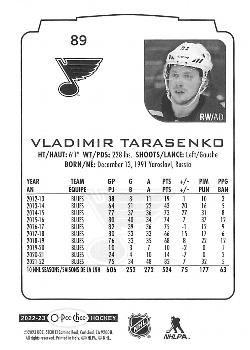 2022-23 O-Pee-Chee #89 Vladimir Tarasenko Back