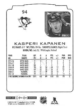 2022-23 O-Pee-Chee #94 Kasperi Kapanen Back