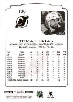 2022-23 O-Pee-Chee #106 Tomas Tatar Back