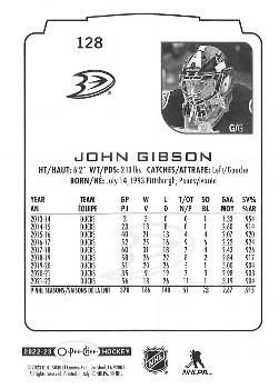 2022-23 O-Pee-Chee #128 John Gibson Back