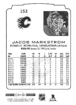 2022-23 O-Pee-Chee #153 Jacob Markstrom Back