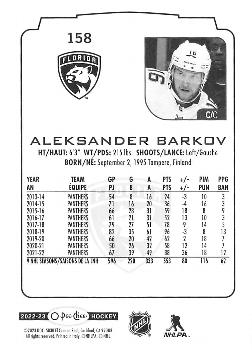 2022-23 O-Pee-Chee #158 Aleksander Barkov Back