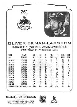 2022-23 O-Pee-Chee #261 Oliver Ekman-Larsson Back