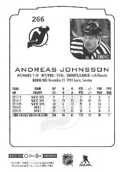 2022-23 O-Pee-Chee #266 Andreas Johnsson Back