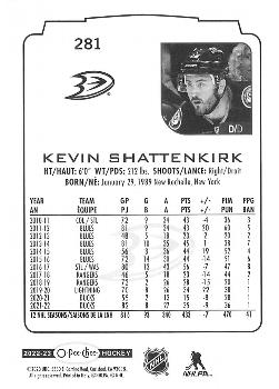 2022-23 O-Pee-Chee #281 Kevin Shattenkirk Back