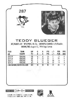 2022-23 O-Pee-Chee #287 Teddy Blueger Back