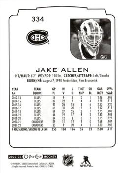2022-23 O-Pee-Chee #334 Jake Allen Back