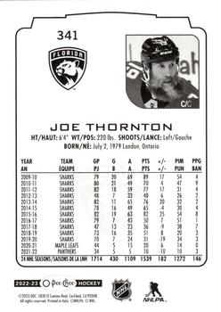 2022-23 O-Pee-Chee #341 Joe Thornton Back