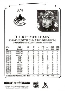 2022-23 O-Pee-Chee #374 Luke Schenn Back