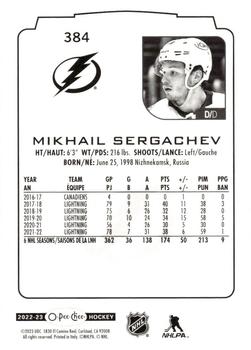 2022-23 O-Pee-Chee #384 Mikhail Sergachev Back