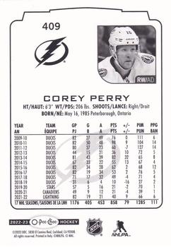 2022-23 O-Pee-Chee #409 Corey Perry Back