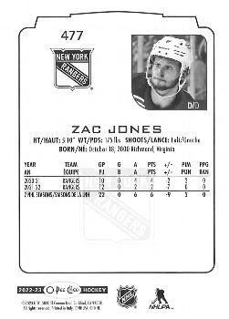 2022-23 O-Pee-Chee #477 Zac Jones Back