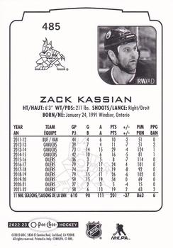 2022-23 O-Pee-Chee #485 Zack Kassian Back