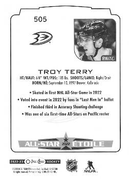 2022-23 O-Pee-Chee #505 Troy Terry Back