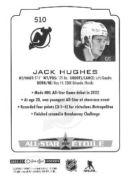 2022-23 O-Pee-Chee #510 Jack Hughes Back