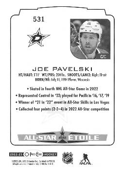2022-23 O-Pee-Chee #531 Joe Pavelski Back