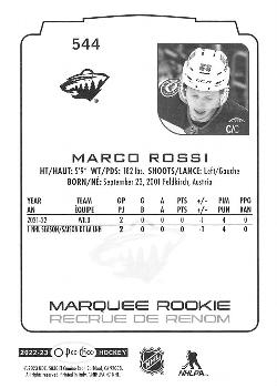 2022-23 O-Pee-Chee #544 Marco Rossi Back
