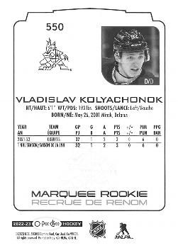 2022-23 O-Pee-Chee #550 Vladislav Kolyachonok Back
