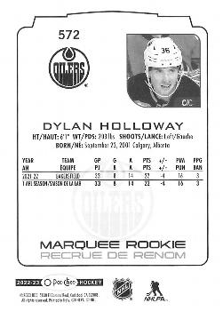 2022-23 O-Pee-Chee #572 Dylan Holloway Back