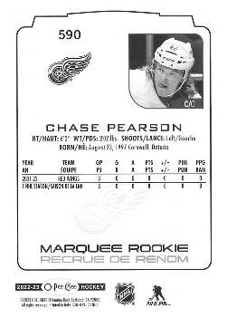 2022-23 O-Pee-Chee #590 Chase Pearson Back