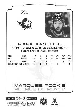 2022-23 O-Pee-Chee #591 Mark Kastelic Back
