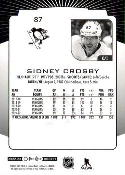 2022-23 O-Pee-Chee #87 Sidney Crosby Back