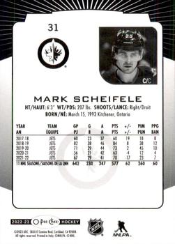 2022-23 O-Pee-Chee #31 Mark Scheifele Back