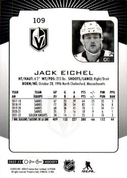 2022-23 O-Pee-Chee #109 Jack Eichel Back
