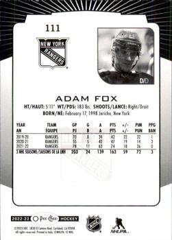 2022-23 O-Pee-Chee #111 Adam Fox Back