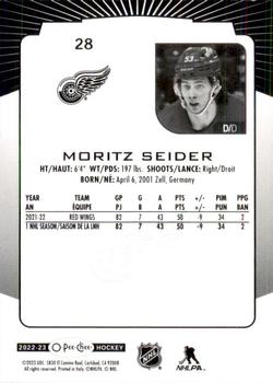 2022-23 O-Pee-Chee #28 Moritz Seider Back