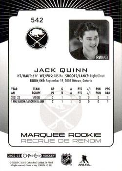 2022-23 O-Pee-Chee #542 Jack Quinn Back