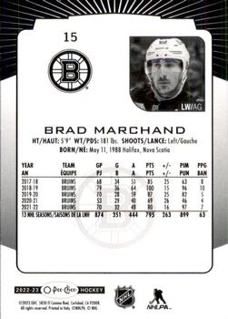 2022-23 O-Pee-Chee #15 Brad Marchand Back