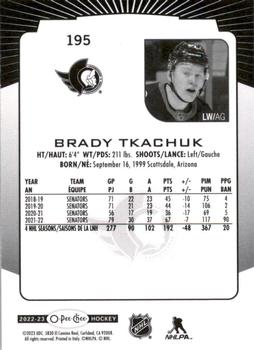 2022-23 O-Pee-Chee #195 Brady Tkachuk Back
