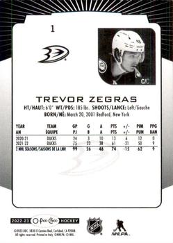 2022-23 O-Pee-Chee #1 Trevor Zegras Back