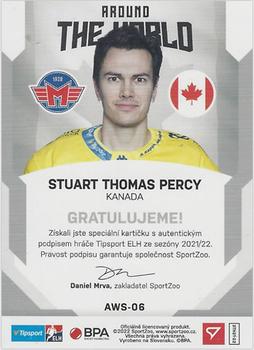 2021-22 SportZoo Tipsport ELH - Around The World Autograph #AWS-06 Stuart Percy Back