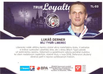 2021-22 SportZoo Tipsport ELH - True Loyalty #TL-03 Lukas Derner Back