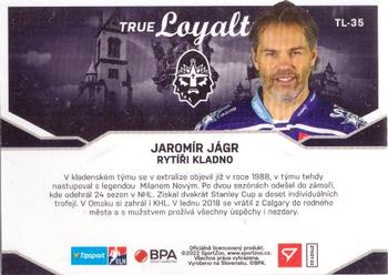 2021-22 SportZoo Tipsport ELH - True Loyalty #TL-35 Jaromir Jagr Back