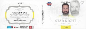 2021-22 SportZoo Tipsport ELH - Star Night Booklet #SN-MG Milan Gulas Back
