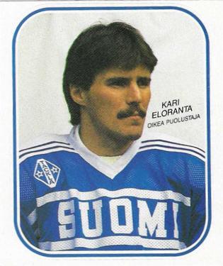 1989-90 Pelimiehen Passi (Finnish) Stickers #NNO Kari Eloranta Front
