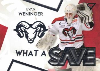 2021-22 SportZoo Tipos Extraliga - What a Save #WS-23 Evan Weninger Front