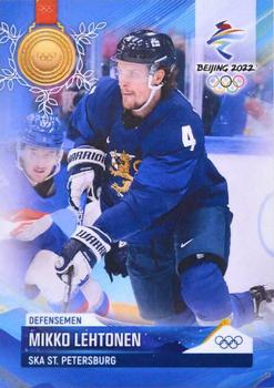 2022 BY Cards Beijing Olympics (Unlicensed) #FIN/OLYMP/2022-06 Mikko Lehtonen Front