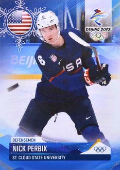 2022 BY Cards Beijing Olympics (Unlicensed) #USA/OLYMP/2022-06 Nick Perbix Front