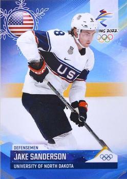 2022 BY Cards Beijing Olympics (Unlicensed) #USA/OLYMP/2022-07 Jake Sanderson Front