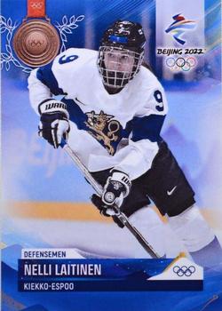 2022 BY Cards Beijing Olympics (Unlicensed) #FIN/OLYMP/2022-35 Nelli Laitinen Front