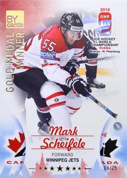 2016 BY Cards IIHF World Championship (Unlicensed) - Gold Medal Winner #CAN-L19 Mark Scheifele Front