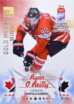2016 BY Cards IIHF World Championship (Unlicensed) - Gold Medal Winner #CAN-L22 Ryan O'Reilly Front