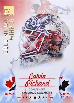 2016 BY Cards IIHF World Championship (Unlicensed) - Gold Medal Winner #CAN-L25 Calvin Pickard Front